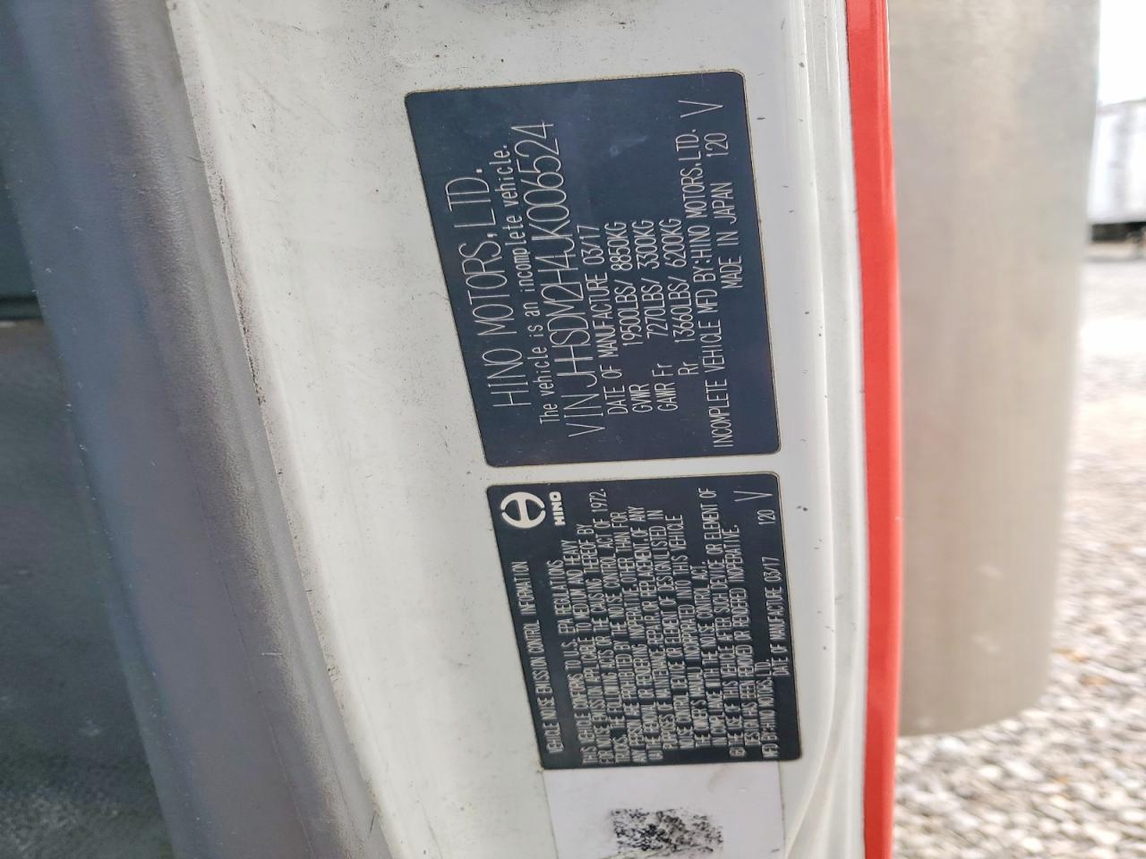 2018 Hino 195 BOX Truck