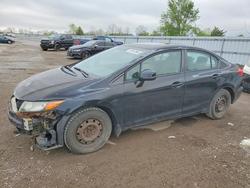 Salvage cars for sale from Copart London, ON: 2012 Honda Civic lx
