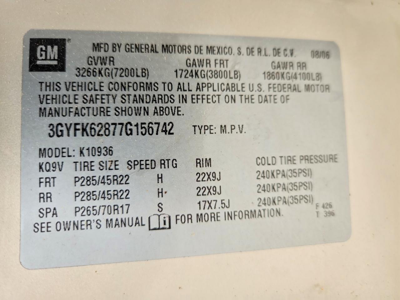 2007 Cadillac Escalade EXT