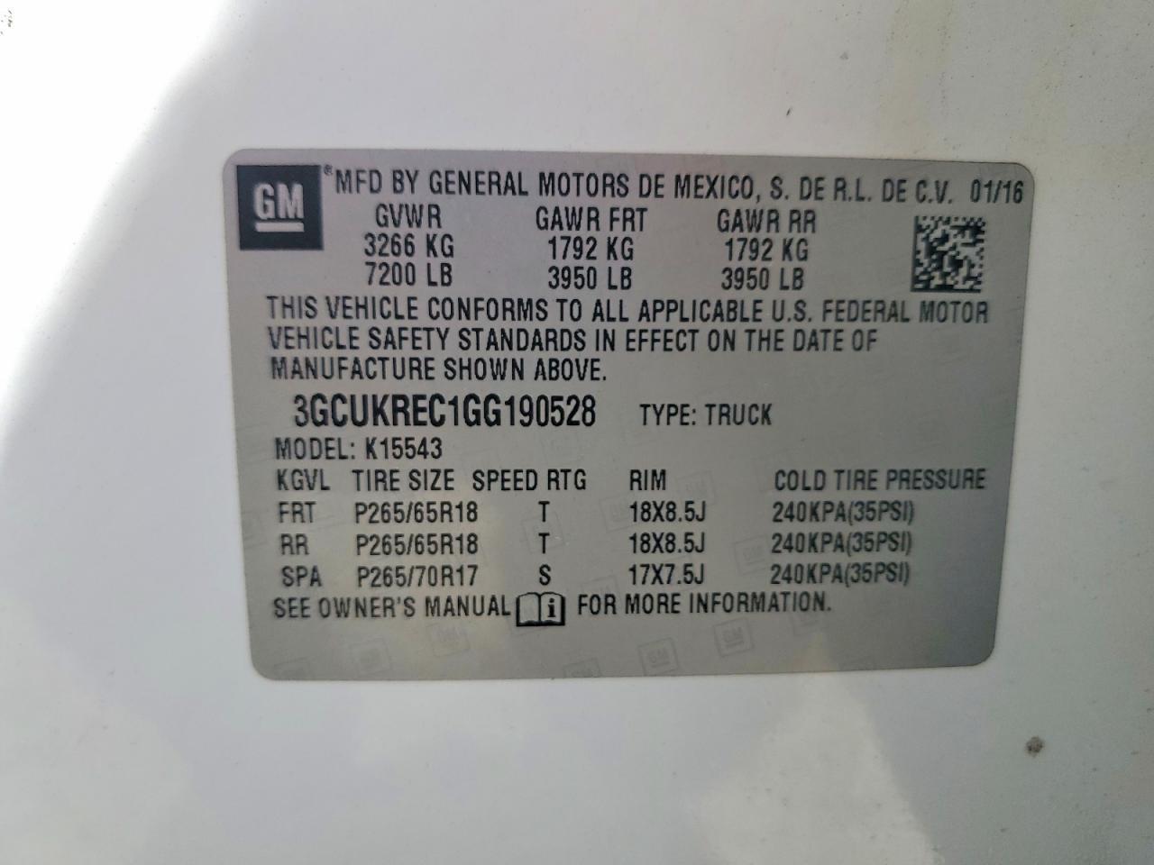 2016 Chevrolet Silverado K1500 LT