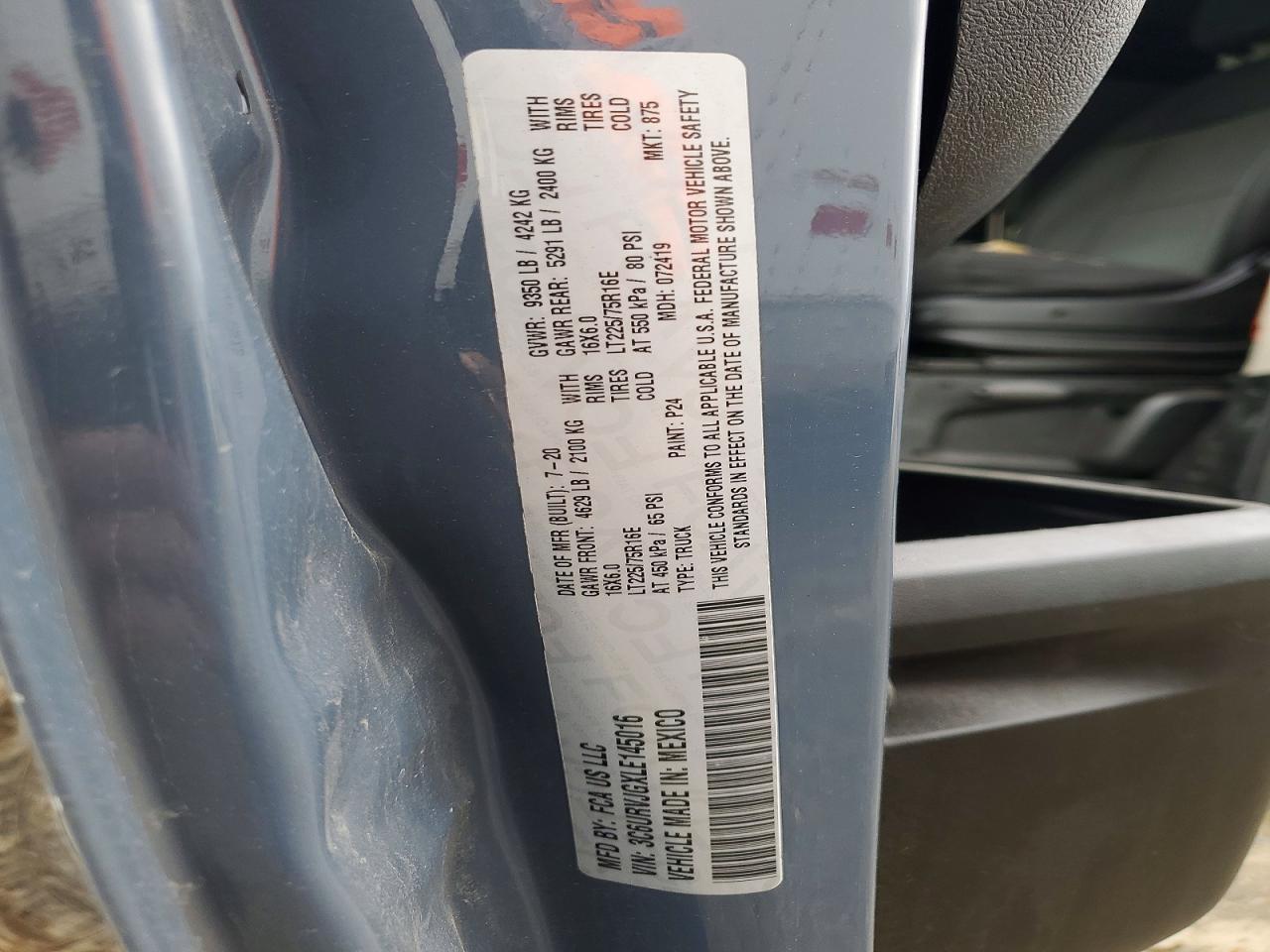 2020 Dodge RAM Promaster 3500 Cargo