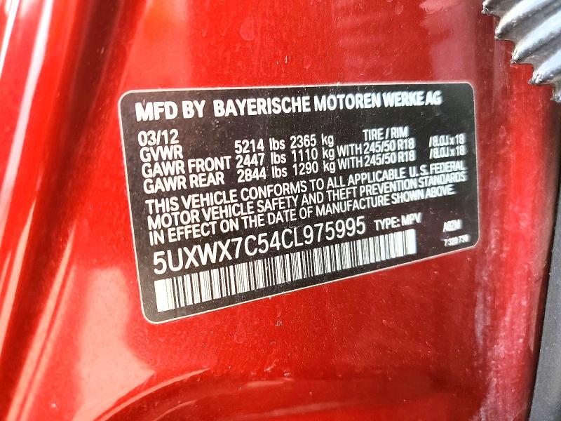 2012 BMW X3 Xdrive35i