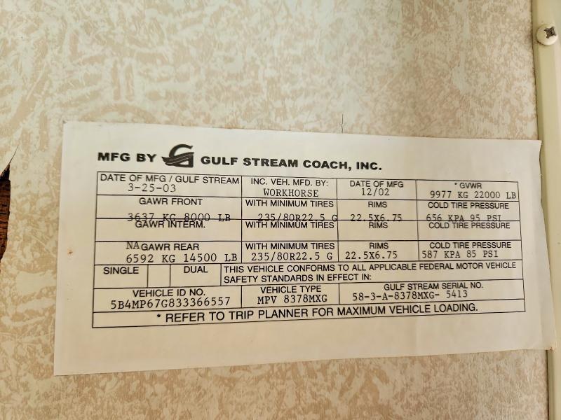 2003 Gulf Craft Inc. 2003 Gulf Stream Camper