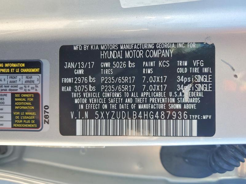 2017 Hyundai Santa fe Sport 2.4l