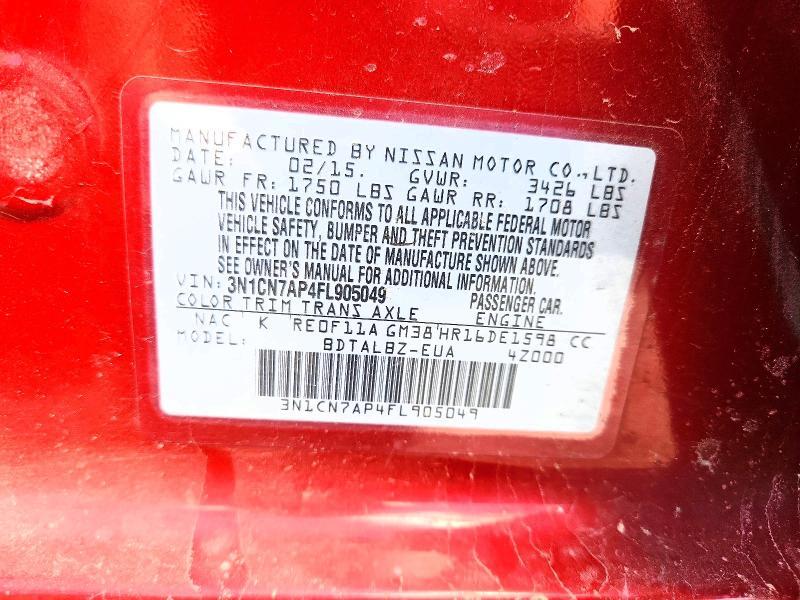 2015 Nissan Versa 1.6 sv