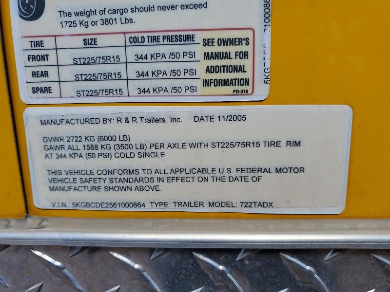 2006 R&R 722TADX Enclosed Cargo Snowmobile  Trailer