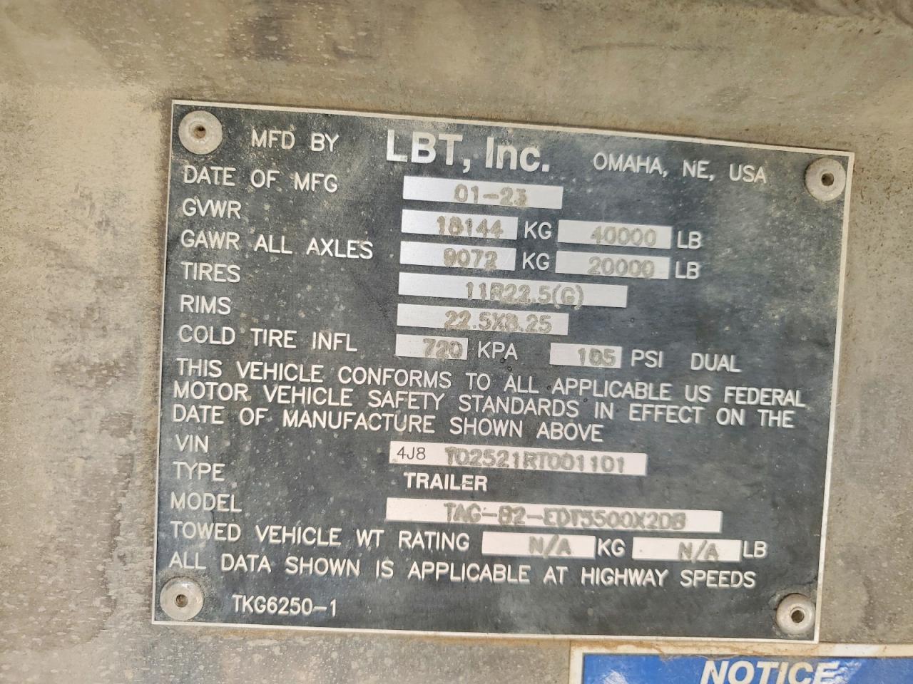 2024 LBT Fuel Tank Trailer