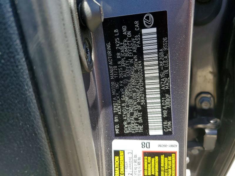 2021 Lexus Es 250 Base