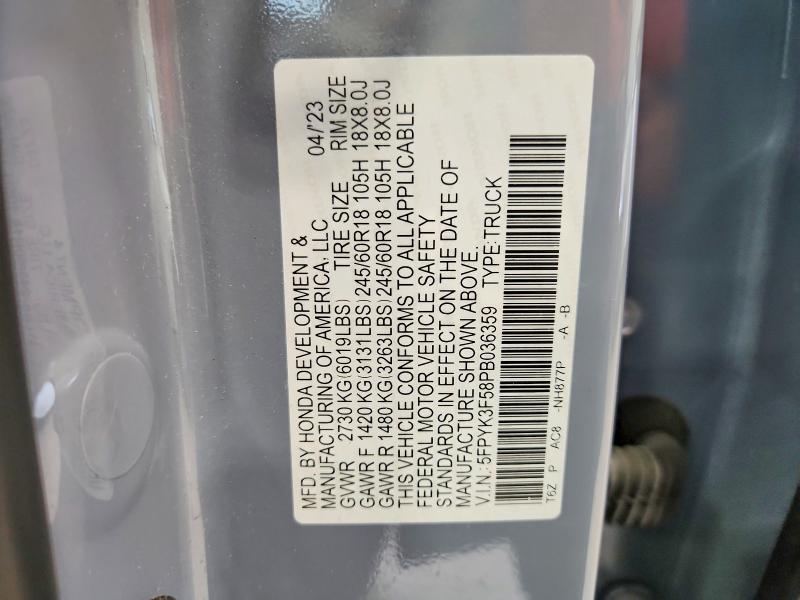 2023 Honda Ridgeline RTL