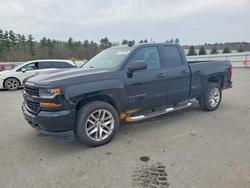 Salvage trucks for sale at Windham, ME auction: 2018 Chevrolet Silverado K1500 Custom