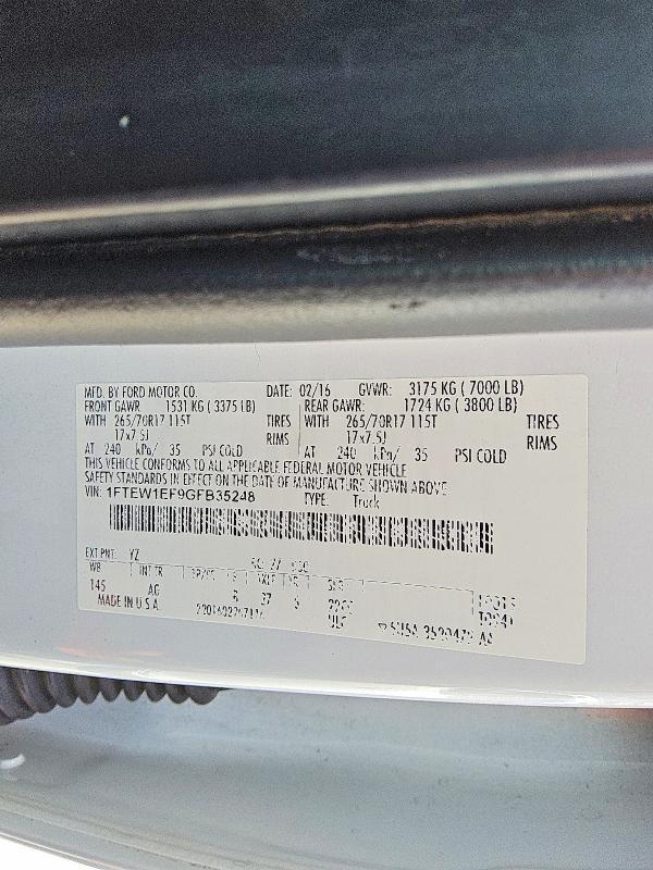 2016 Ford F150 Supercrew