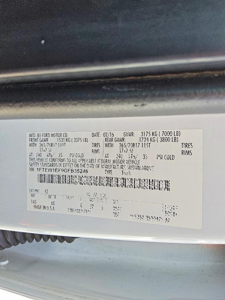 2016 Ford F150 Supercrew