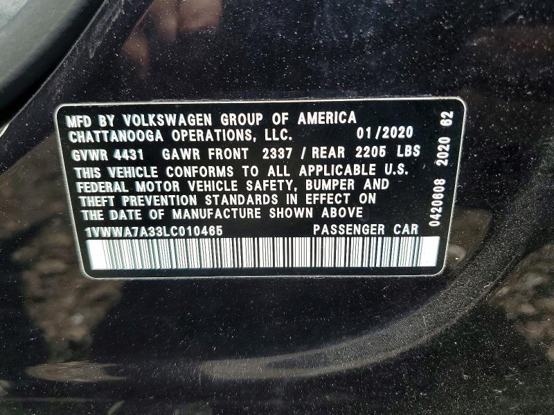 2020 Volkswagen Passat se
