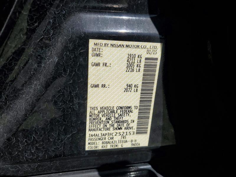 2015 Nissan Altima 2.5 sv