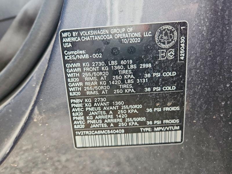 2021 Volkswagen Atlas sel Premium