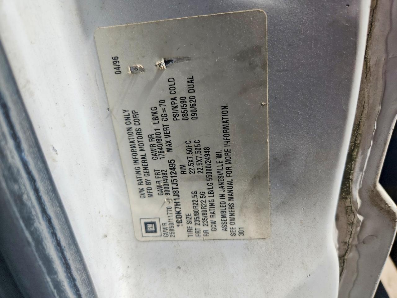 1996 GMC Topkick C7H042