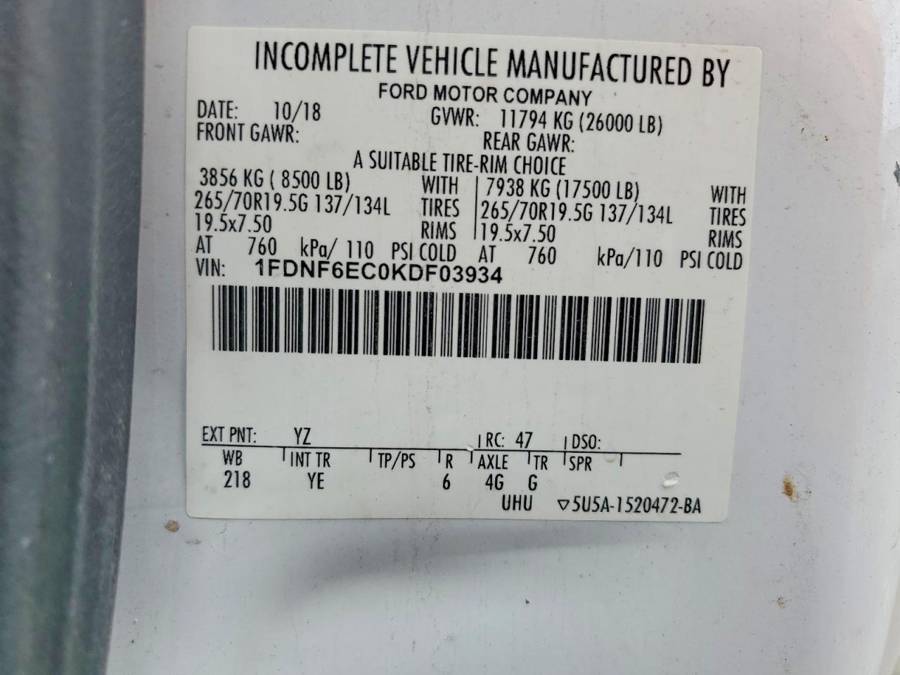 2019 Ford F650 Super Duty