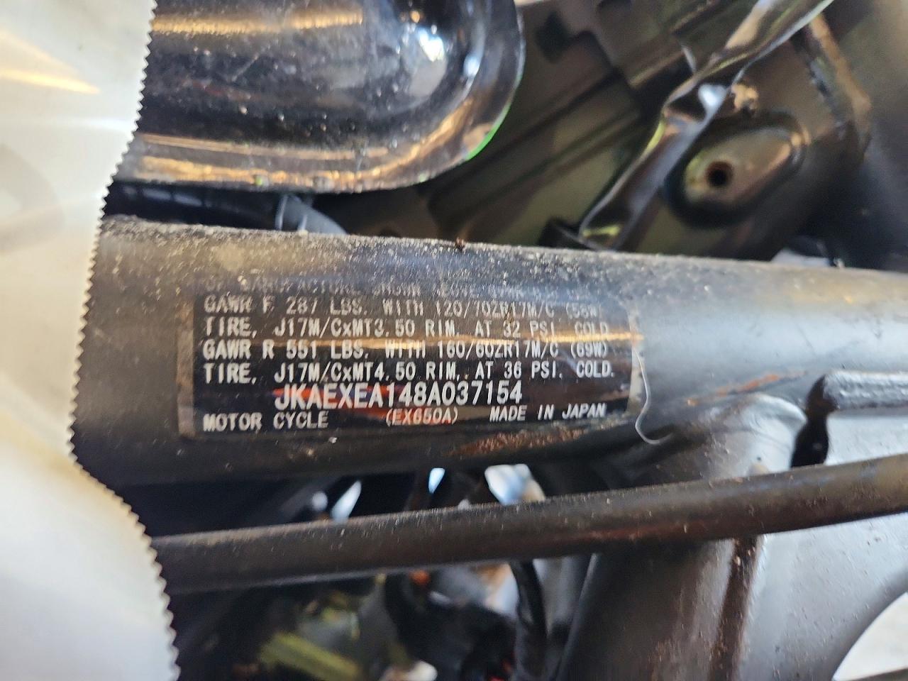 2008 Kawasaki EX650 A