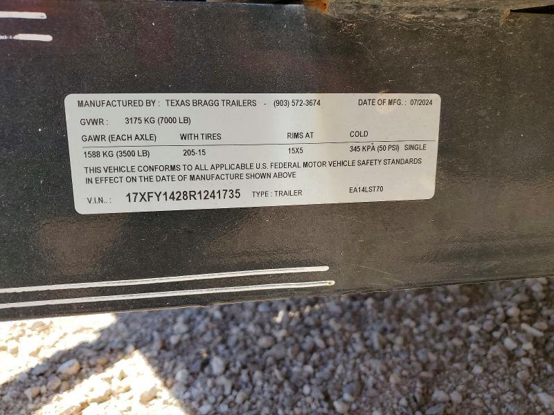 2025 Texas Bragg EA14LST70 Utility Trailer