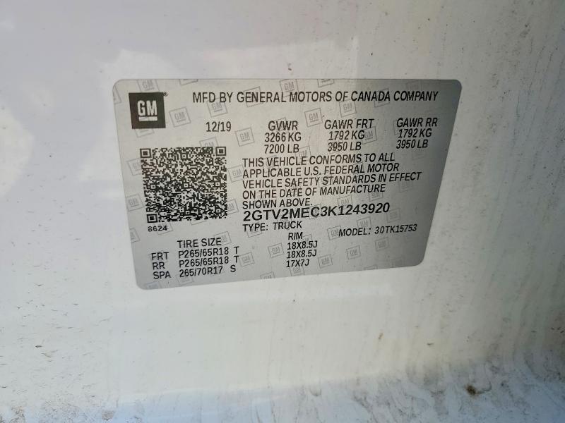 2019 GMC Sierra Limited K1500 SLE