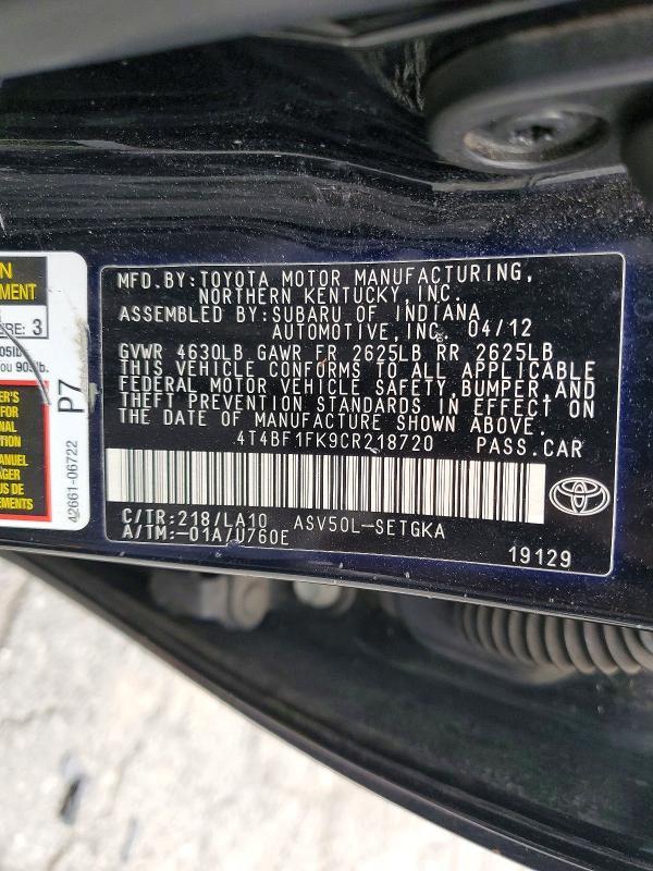 2012 Toyota Camry xle