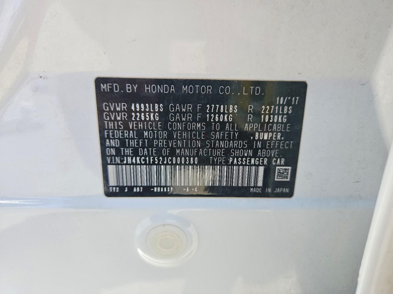 2018 Acura Rlx Tech