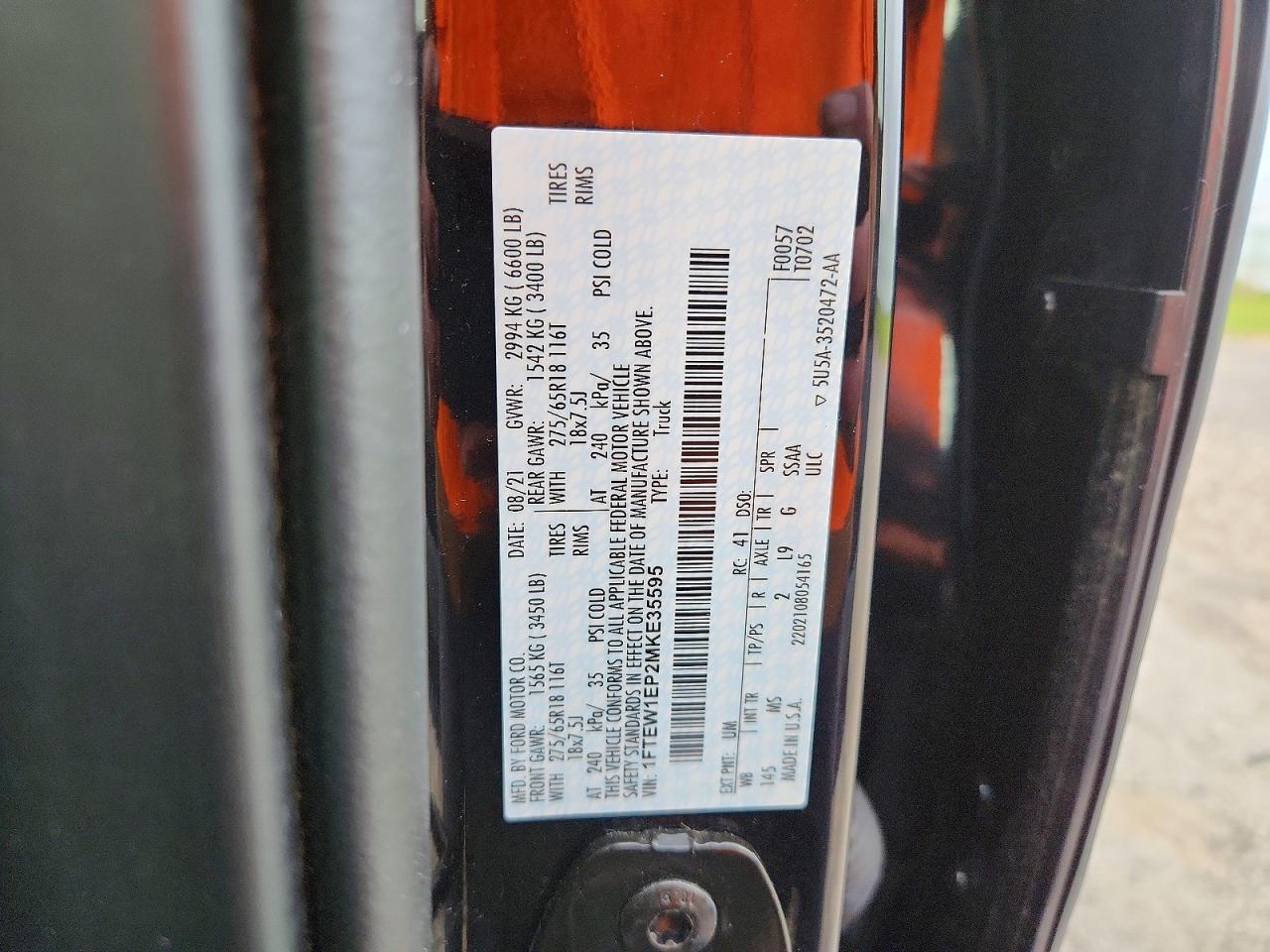 2021 Ford F150 Supercrew