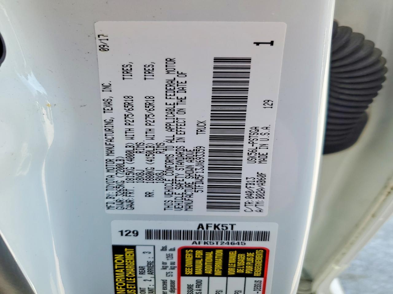2018 Toyota Tundra Crewmax SR5