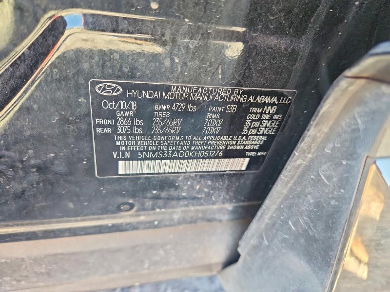 2019 Hyundai Santa fe sel 2.4l