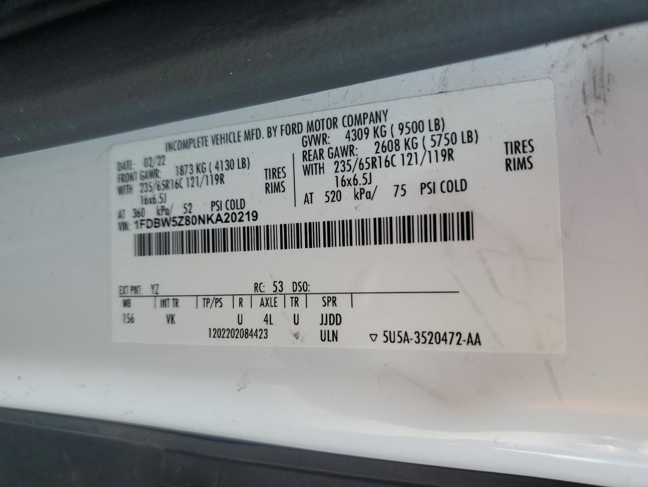 2022 Ford Transit Delivery Truck