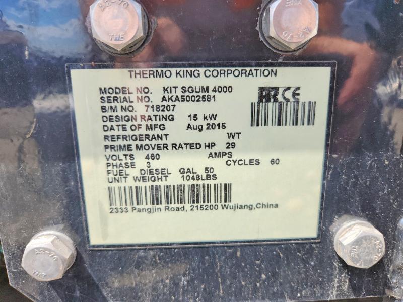 2015 Thermo King SG 4000-Generator SET
