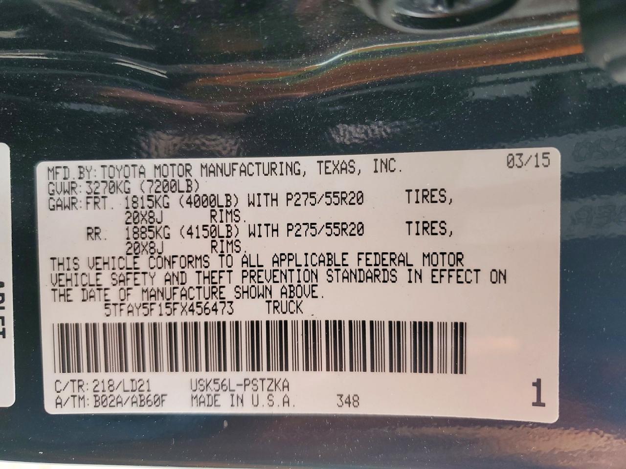 2015 Toyota Tundra 1794 Edition