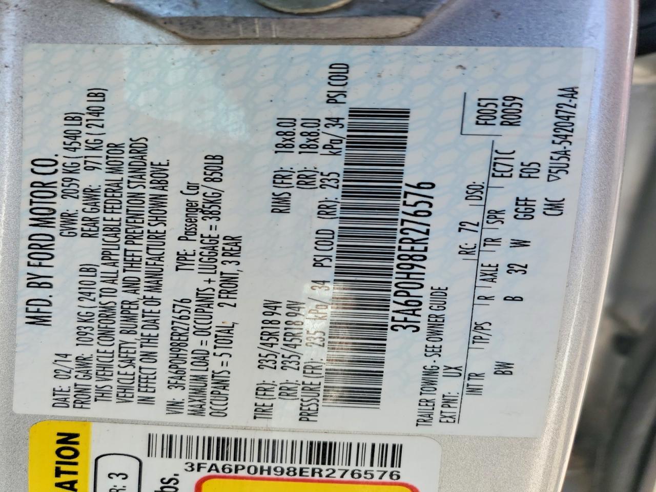 2014 Ford Fusion se