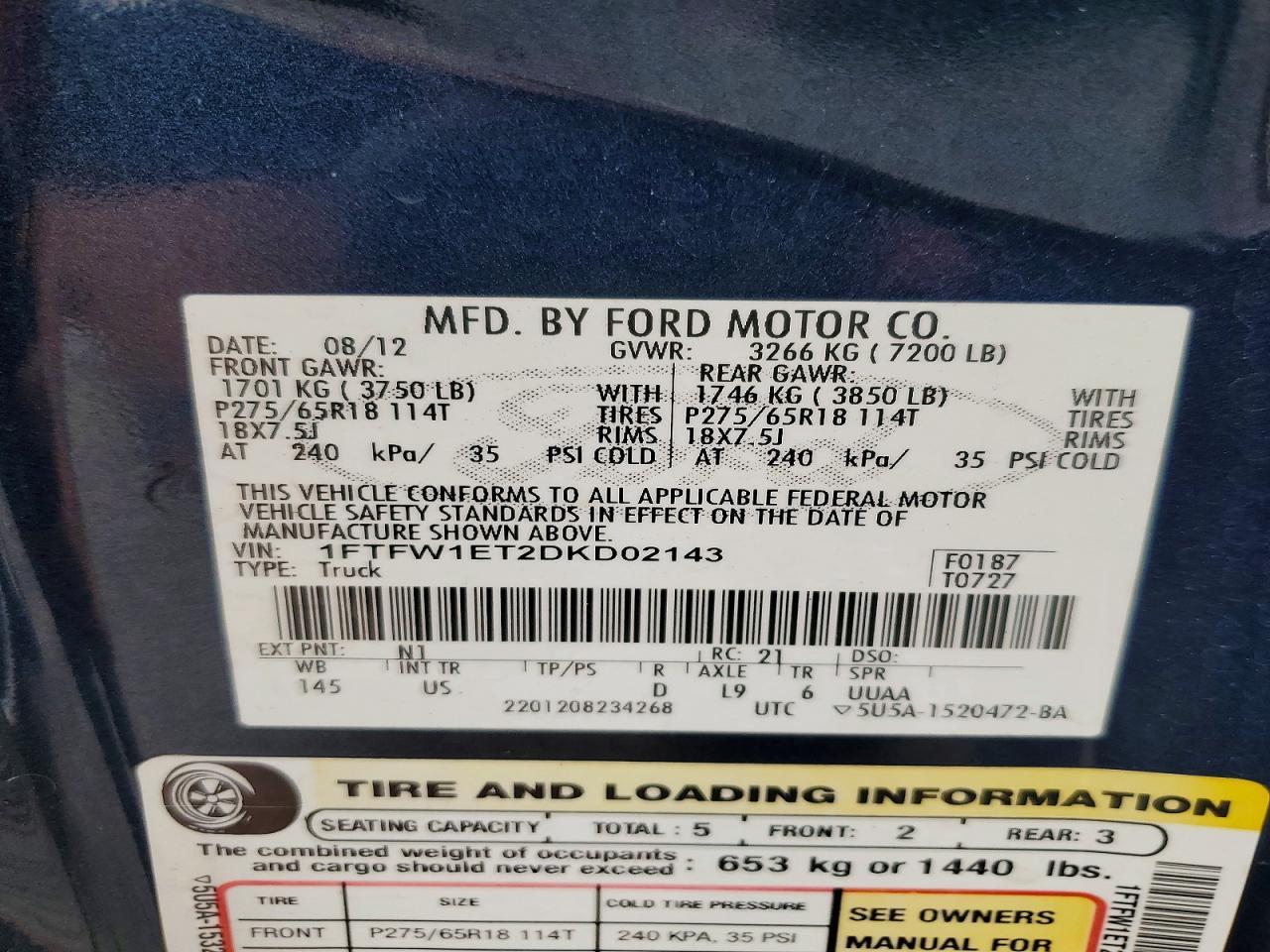 2013 Ford F150 Supercrew