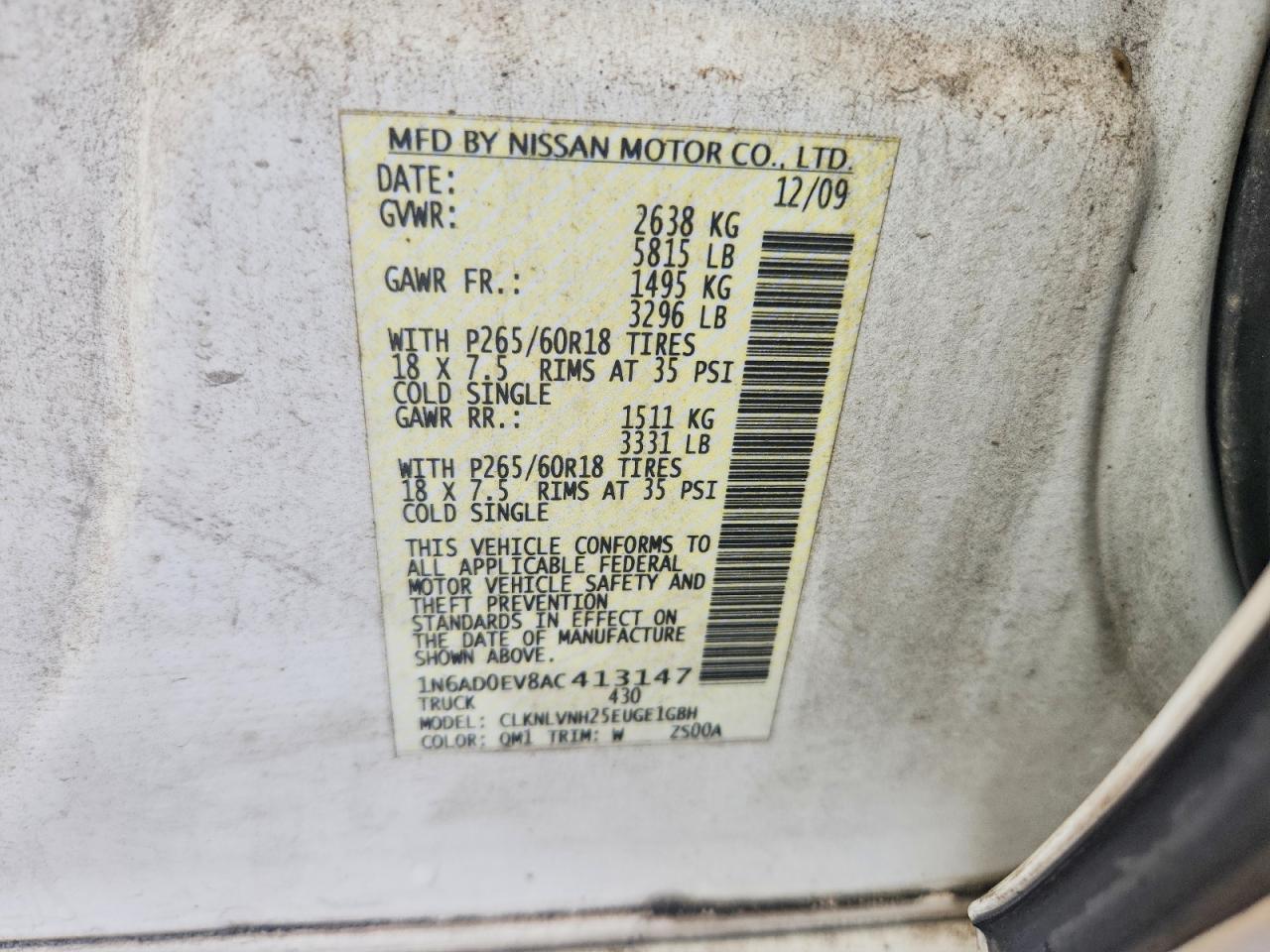 2010 Nissan Frontier SE V6