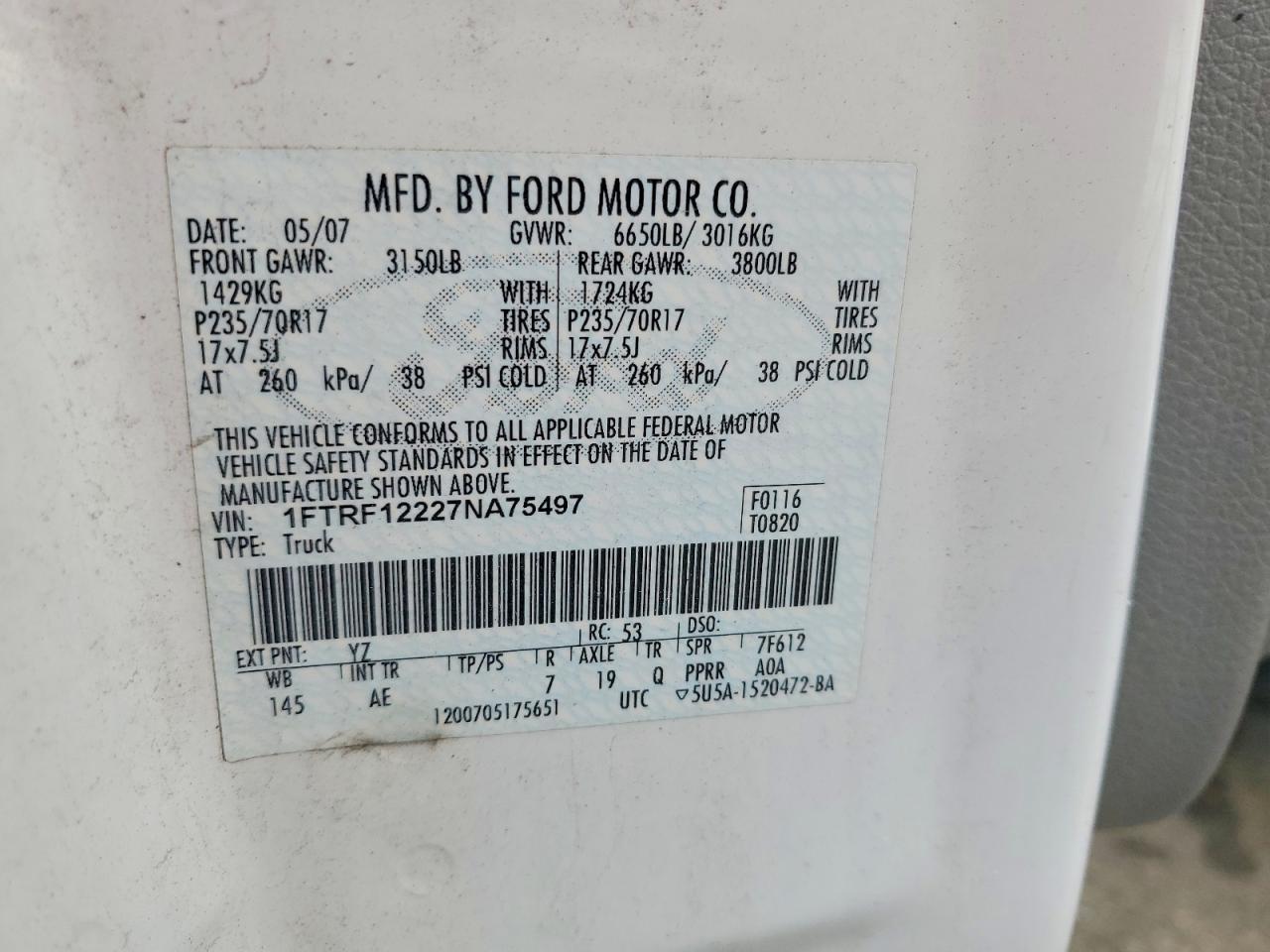 2007 Ford F150