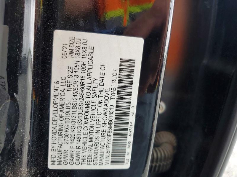 2021 Honda Ridgeline Black Edition