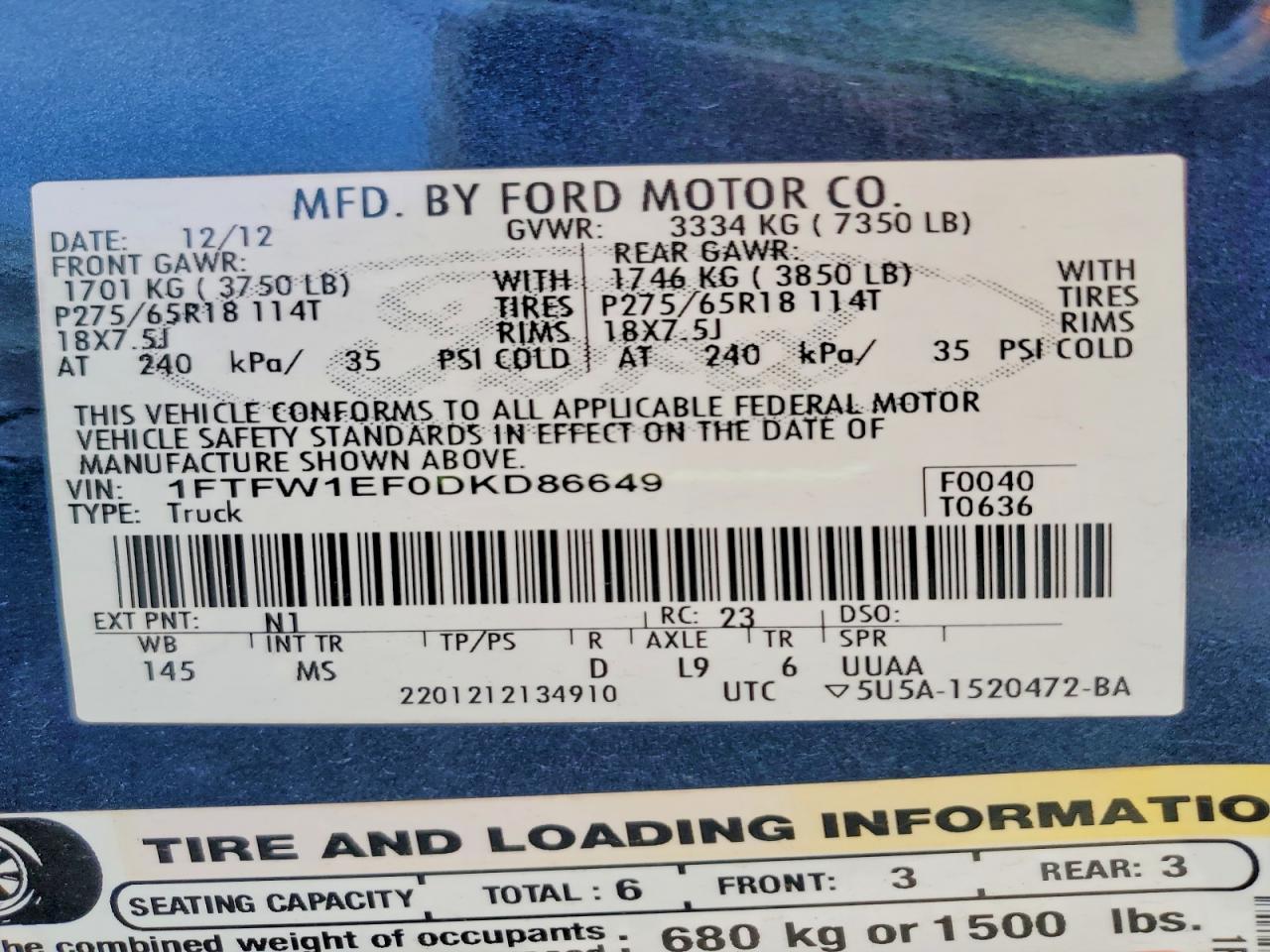 2013 Ford F150 Supercrew