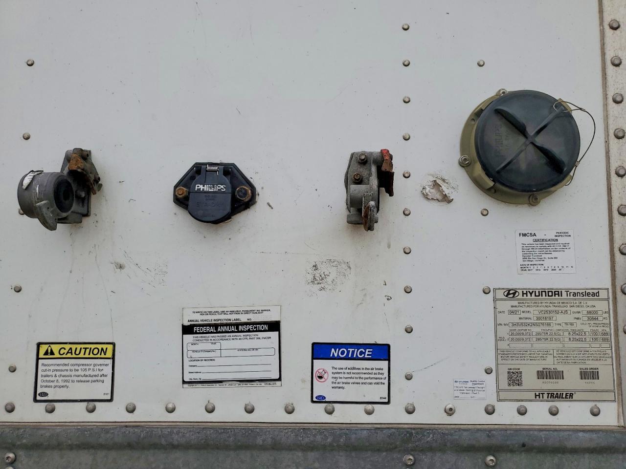2022 Hyun DAI Translead VC2530152-AJS DRY Van Trailer