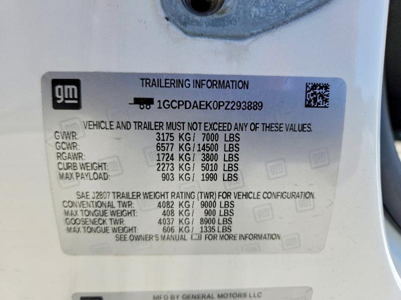 2023 Chev Rolet Silverado K1500 4WD 2.7L 4C YL