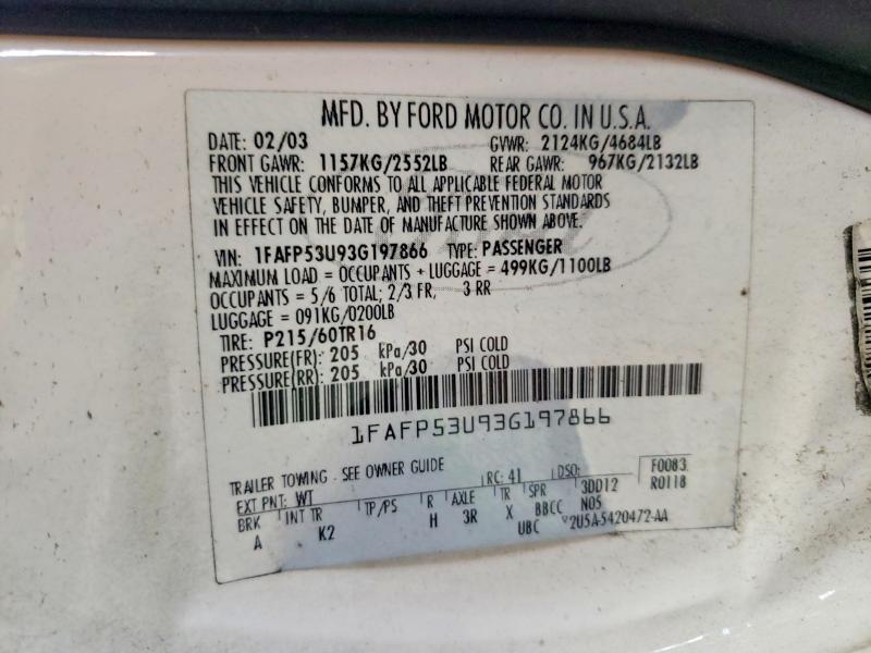 2003 Ford Taurus se
