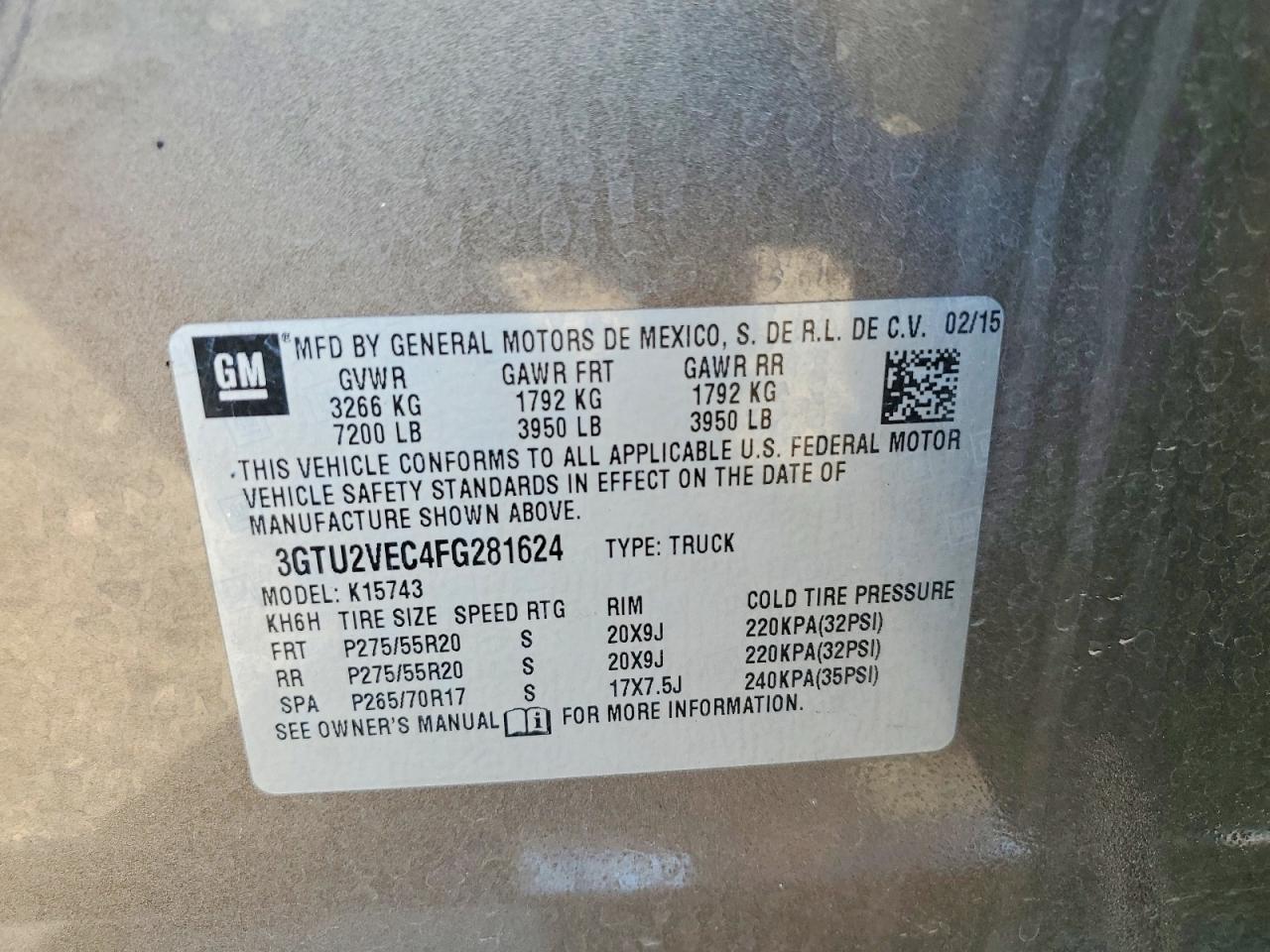 2015 GMC Sierra K1500 SLT