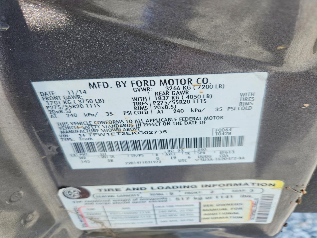 2014 Ford F150 Supercrew