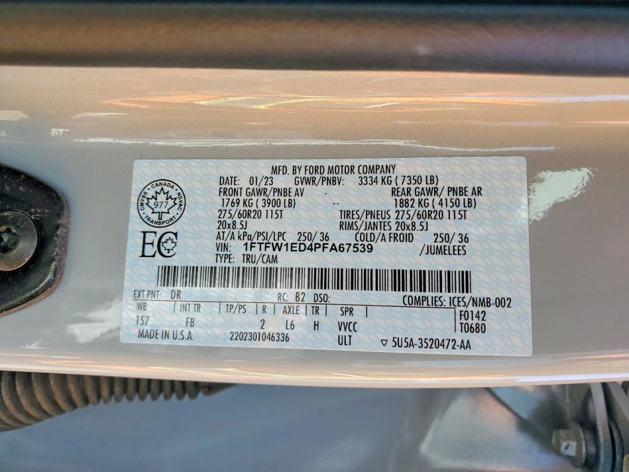 2023 Ford F150 Supercrew