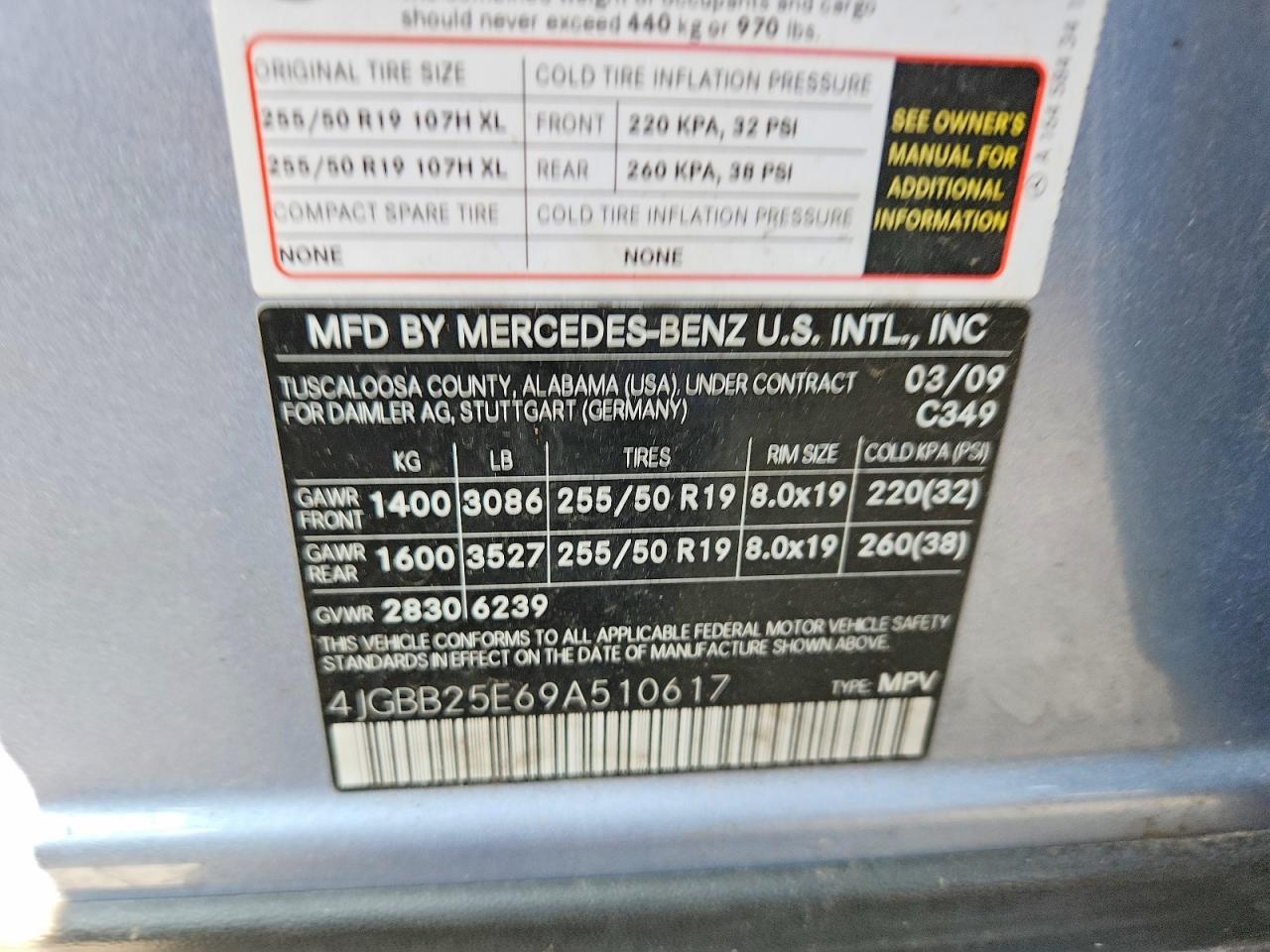 2009 Mercedes-Benz Ml 320