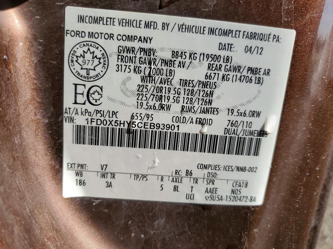 2012 Ford F550 Super Duty