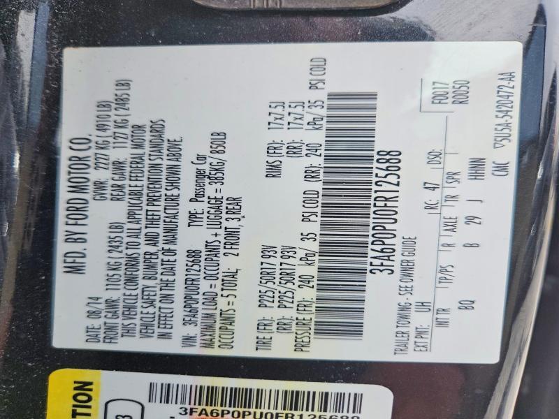 2015 Ford Fusion se Phev