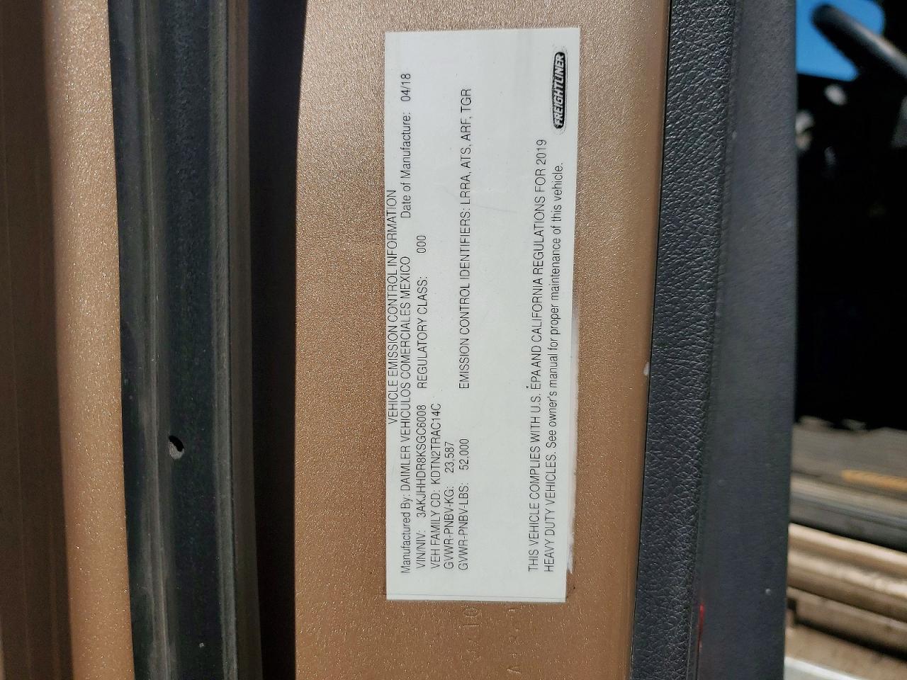 2019 Freigliner Cascadia 126