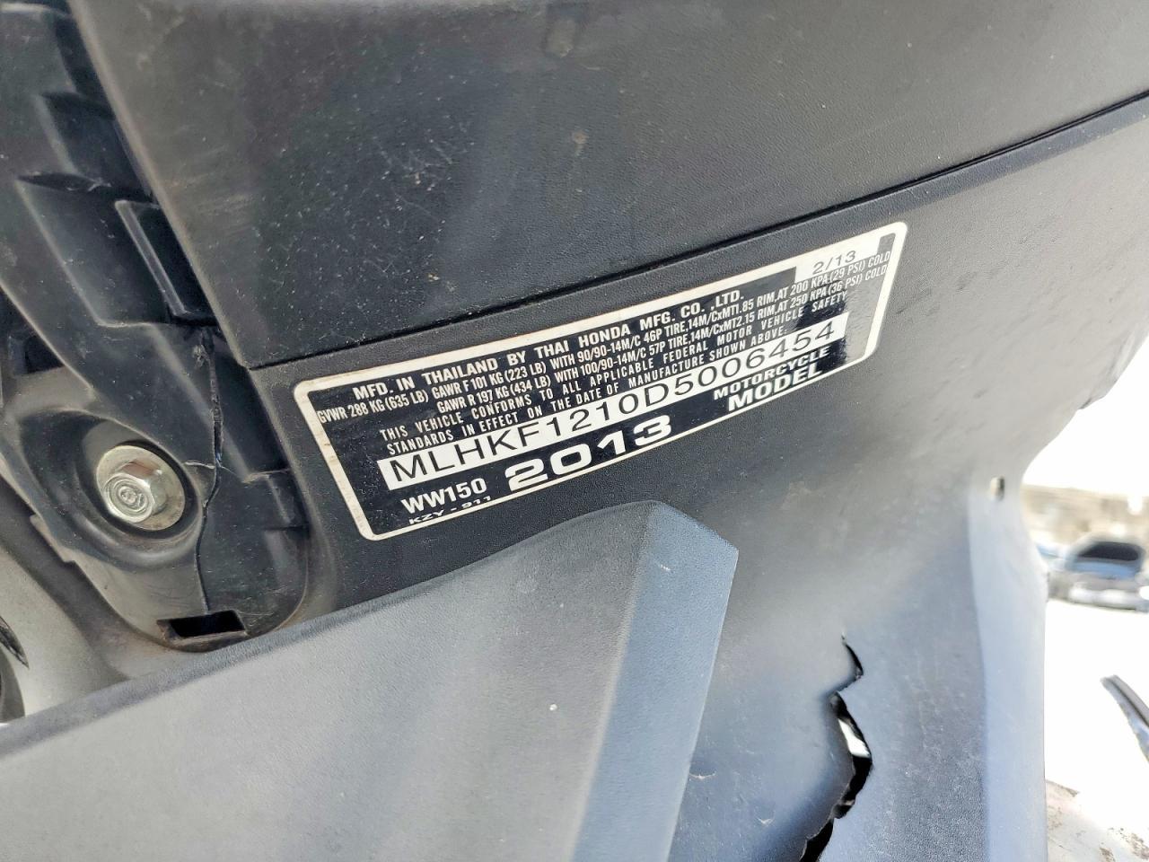 2013 Honda PCX 150