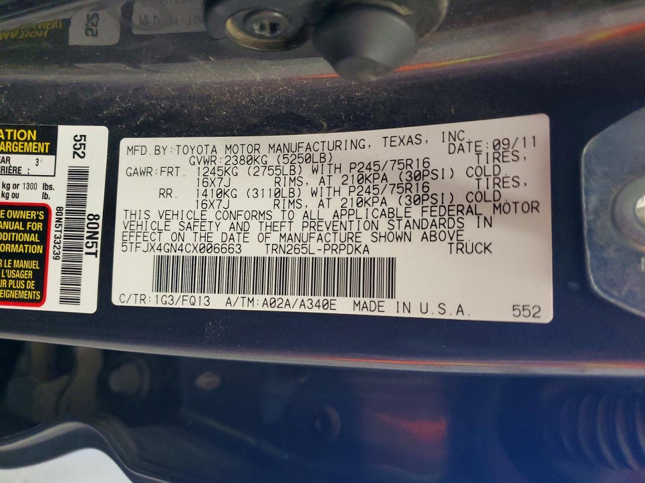2012 Toyota Tacoma Double Cab